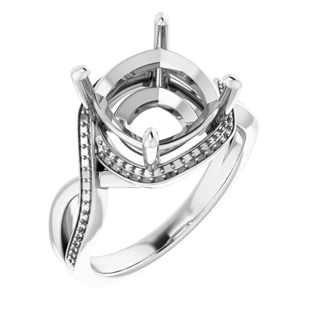 Halo-Style Bypass Engagement Ring