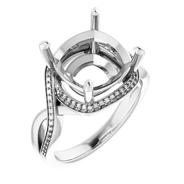 Halo-Style Bypass Engagement Ring