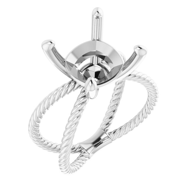 Solitaire Criss-Cross Rope Ring
