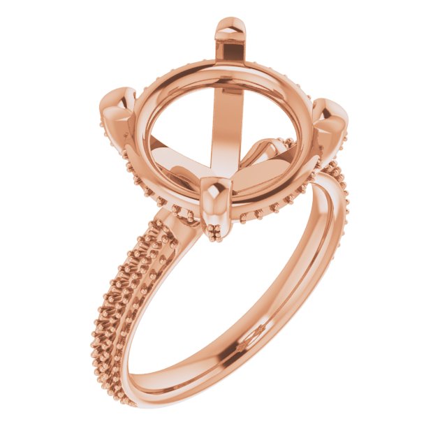 Round Engagement Ring Mounting