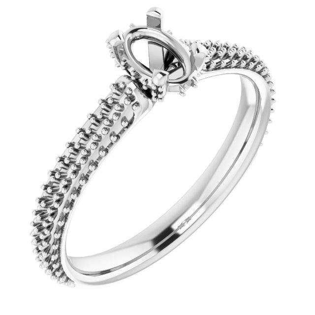 Pave-Style' Accented Engagement Ring