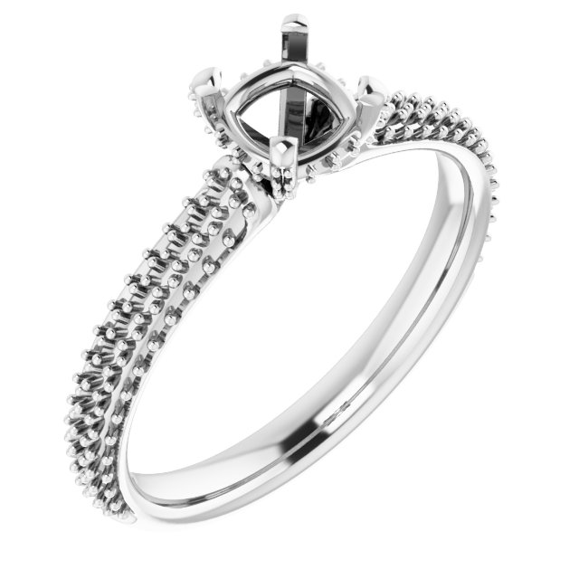 Pave-Style' Accented Engagement Ring