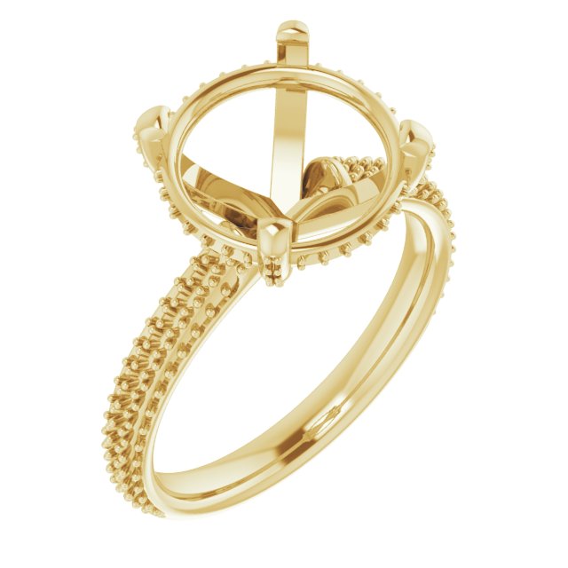 Round Engagement Ring Mounting