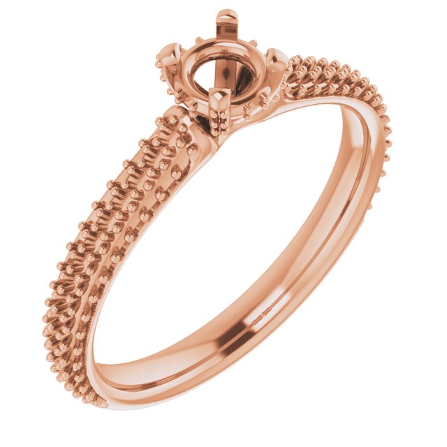 Round Engagement Ring Mounting
