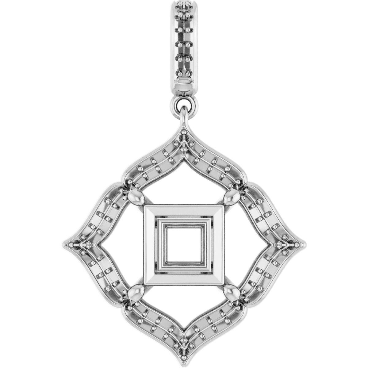 Halo-Style Clover Pendant