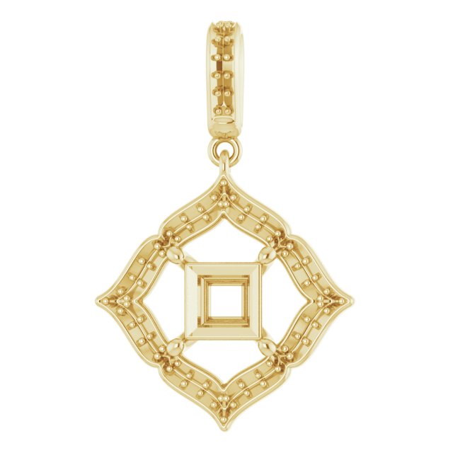 Halo-Style Clover Pendant