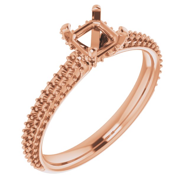 Pave-Style' Accented Engagement Ring