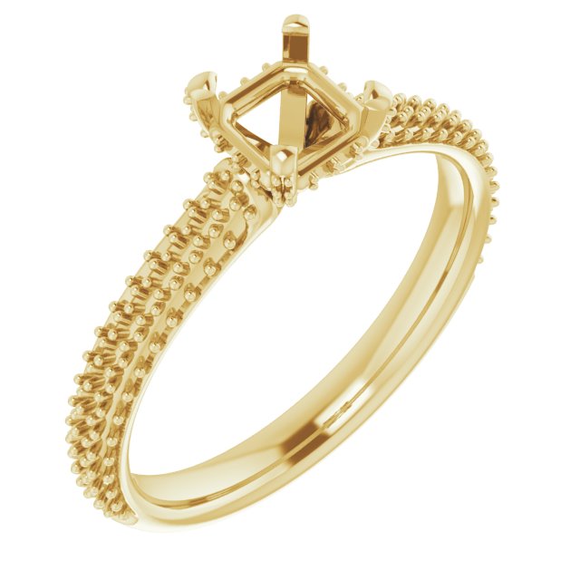 Pave-Style' Accented Engagement Ring