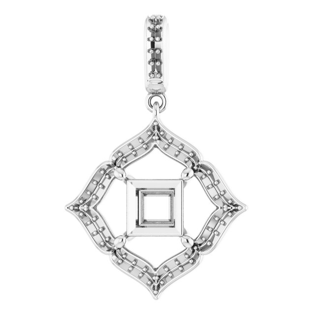 Halo-Style Clover Pendant