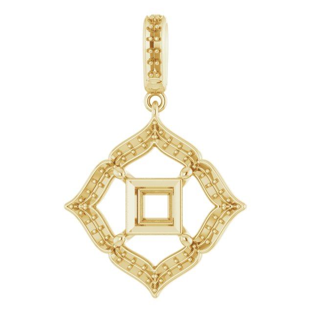 Halo-Style Clover Pendant