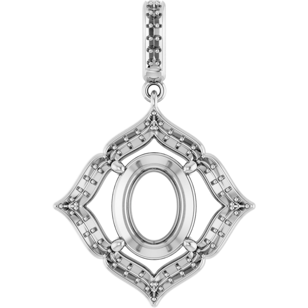 Halo-Style Clover Pendant