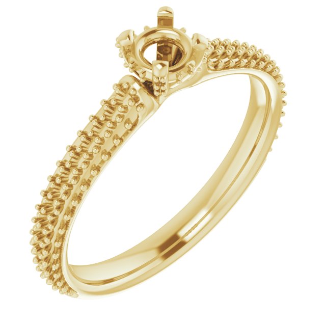 Round Engagement Ring Mounting