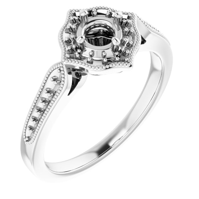 Vintage-Inspired Halo-Style Ring