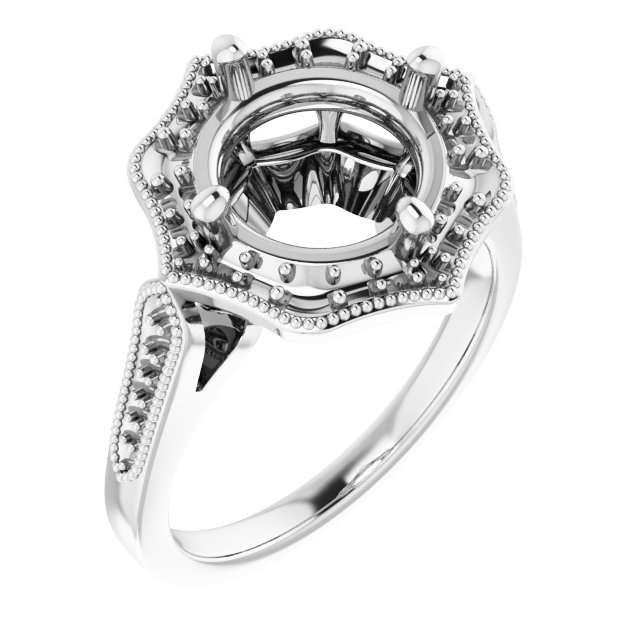 Vintage-Inspired Halo-Style Ring