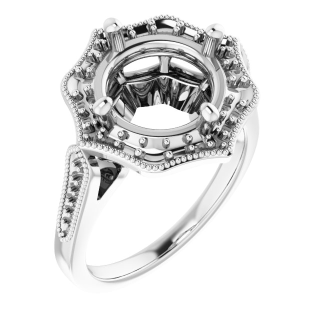 Vintage-Inspired Halo-Style Ring