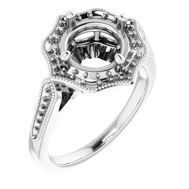 Vintage-Inspired Halo-Style Ring
