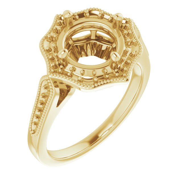 Vintage-Inspired Halo-Style Ring