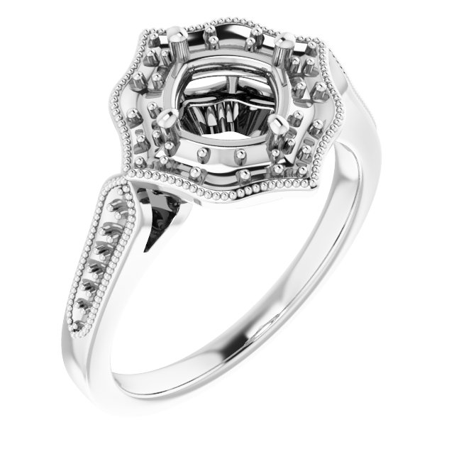 Vintage-Inspired Halo-Style Ring