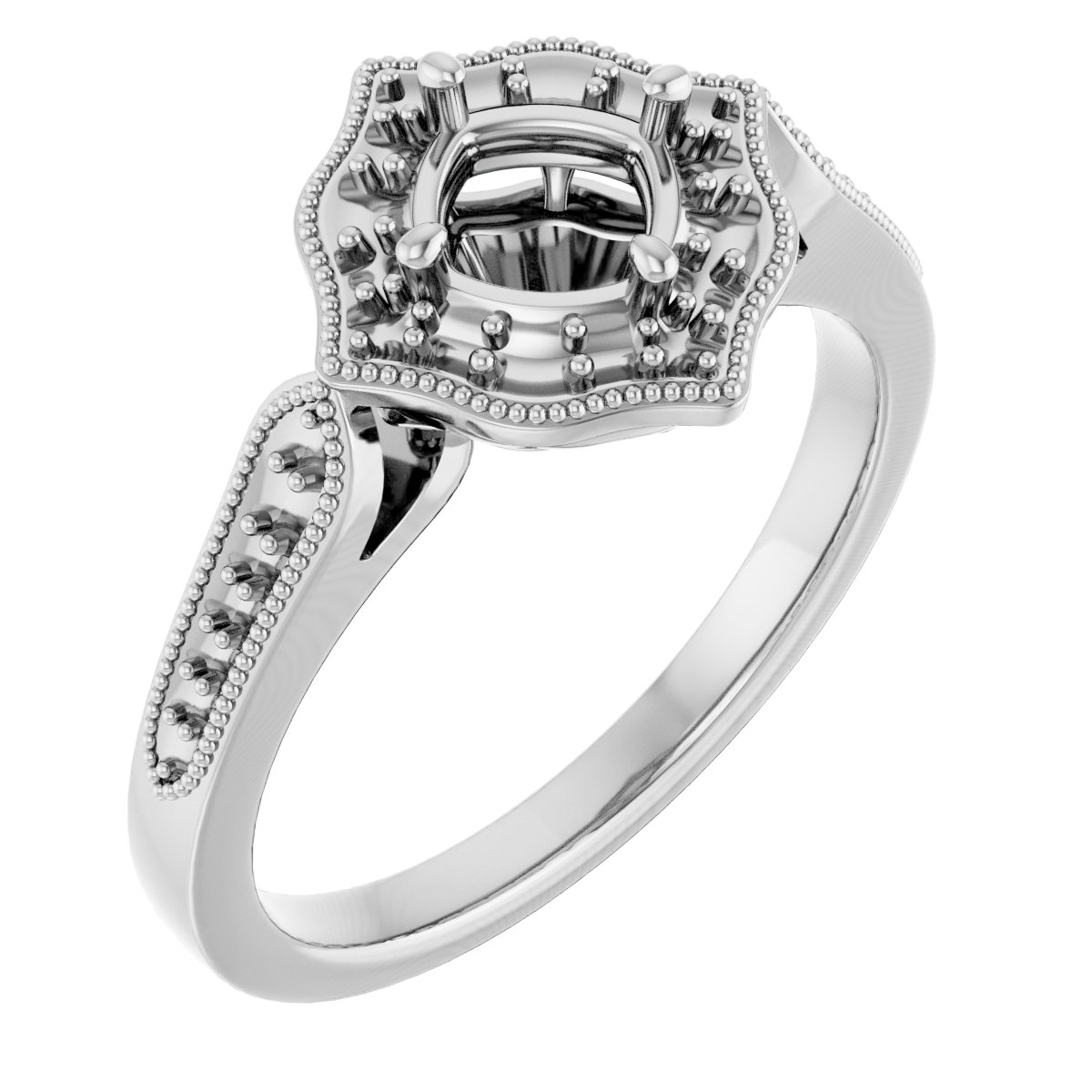 Vintage-Inspired Halo-Style Ring