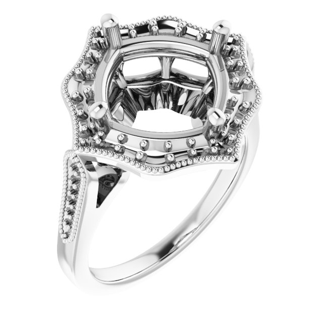 Vintage-Inspired Halo-Style Ring