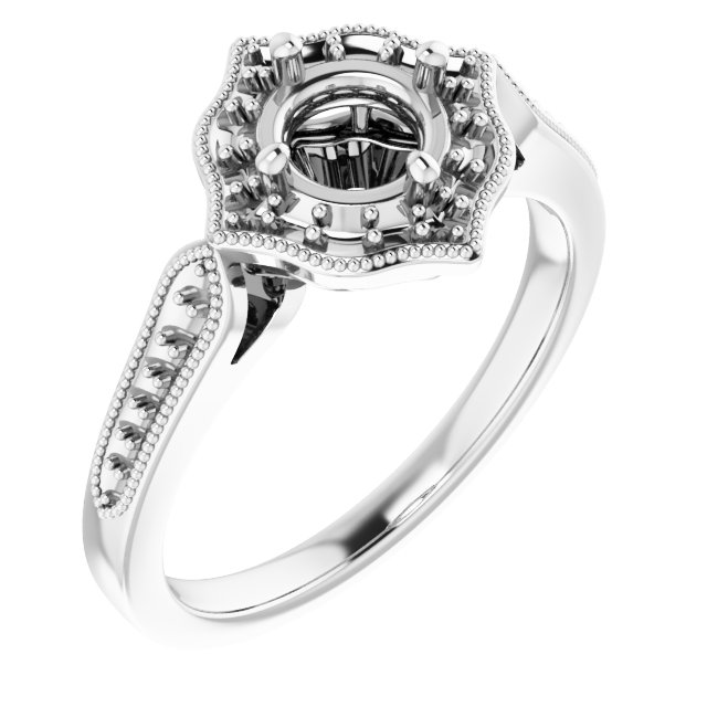 Vintage-Inspired Halo-Style Ring