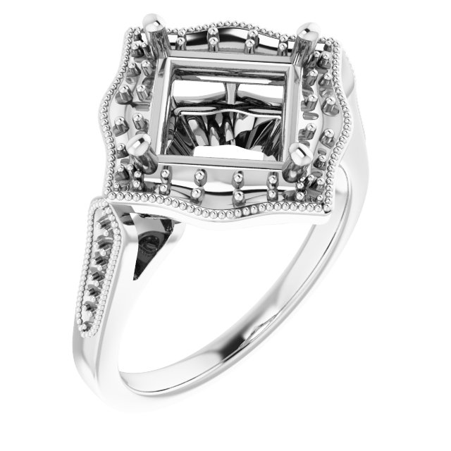 Vintage-Inspired Halo-Style Ring
