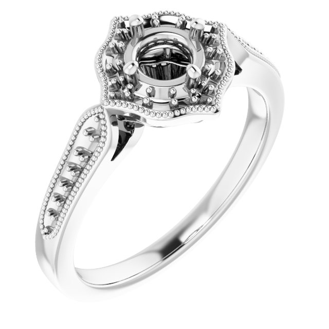 Vintage-Inspired Halo-Style Ring
