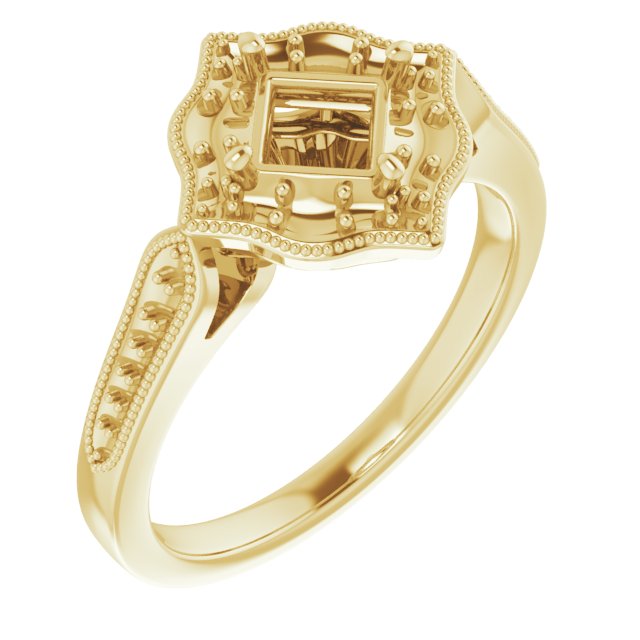 Vintage-Inspired Halo-Style Ring