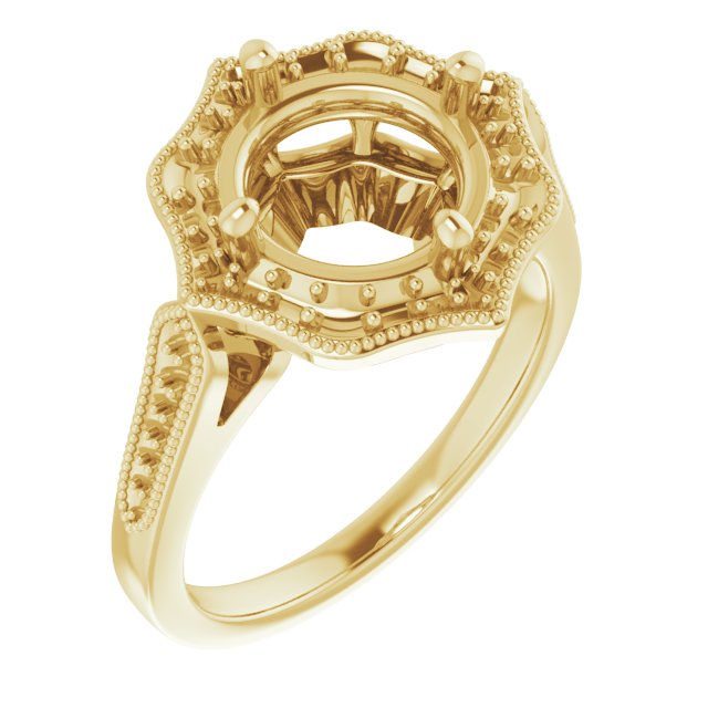 Vintage-Inspired Halo-Style Ring