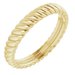 18K Yellow 3.5 mm Rope Band Size 8.5