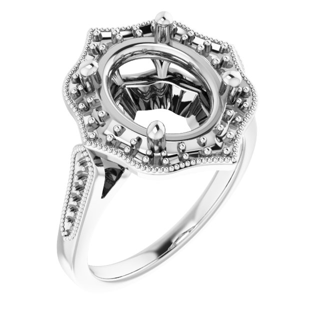Vintage-Inspired Halo-Style Ring