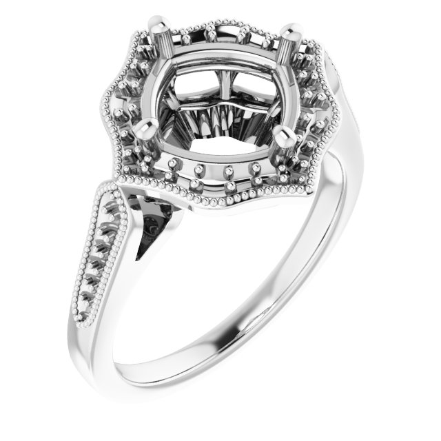 Vintage-Inspired Halo-Style Ring