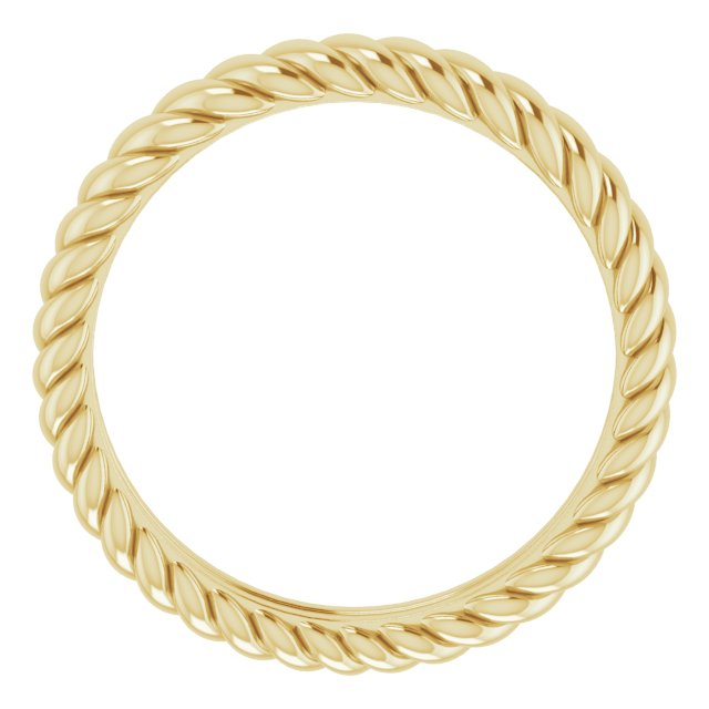 14K Yellow 3.5 mm Rope Band Size 4