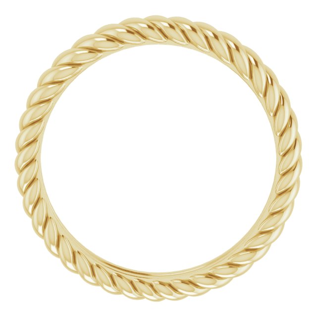 14K Yellow 3.5 mm Rope Band Size 5