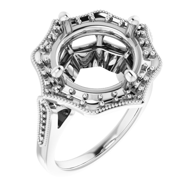 Vintage-Inspired Halo-Style Ring