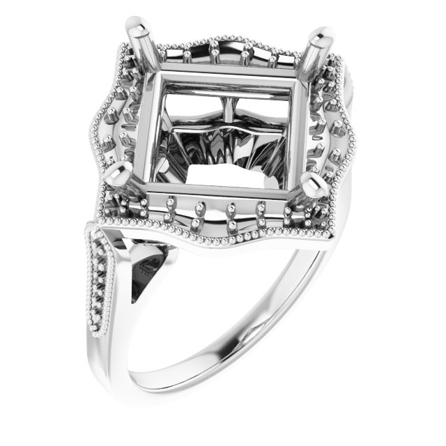 Vintage-Inspired Halo-Style Ring