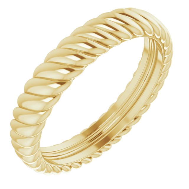 14K Yellow 3.5 mm Rope Band Size 5.5