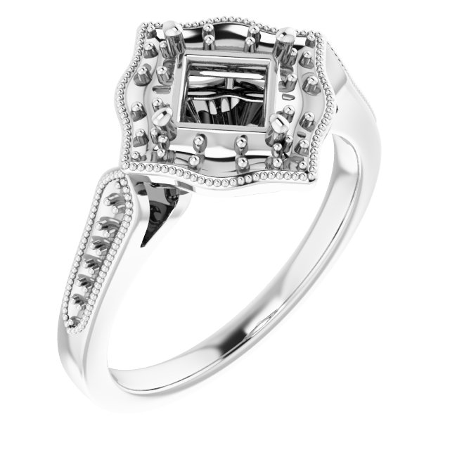 Vintage-Inspired Halo-Style Ring