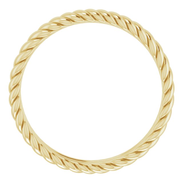 14K Yellow 3.5 mm Rope Band Size 10