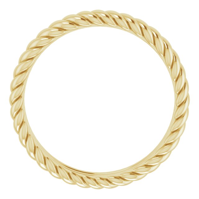 14K Yellow 3.5 mm Rope Band Size 7
