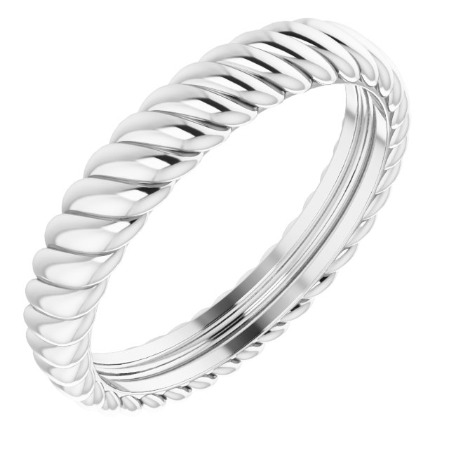 Platinum 3.5 mm Rope Band Size 7