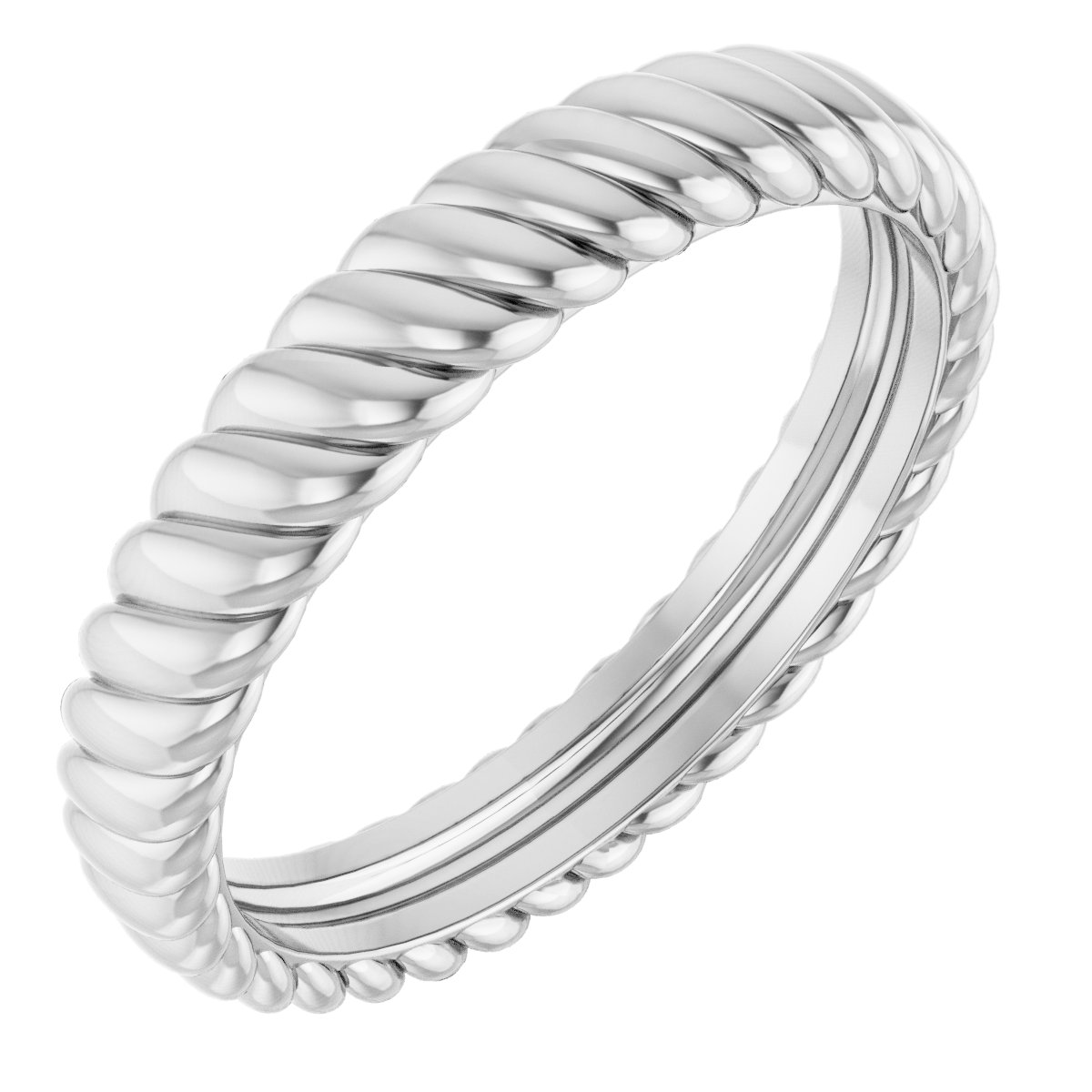 Platinum 3.5 mm Rope Band Size 7