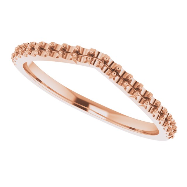 14K Rose 1/5 CTW Diamond Band