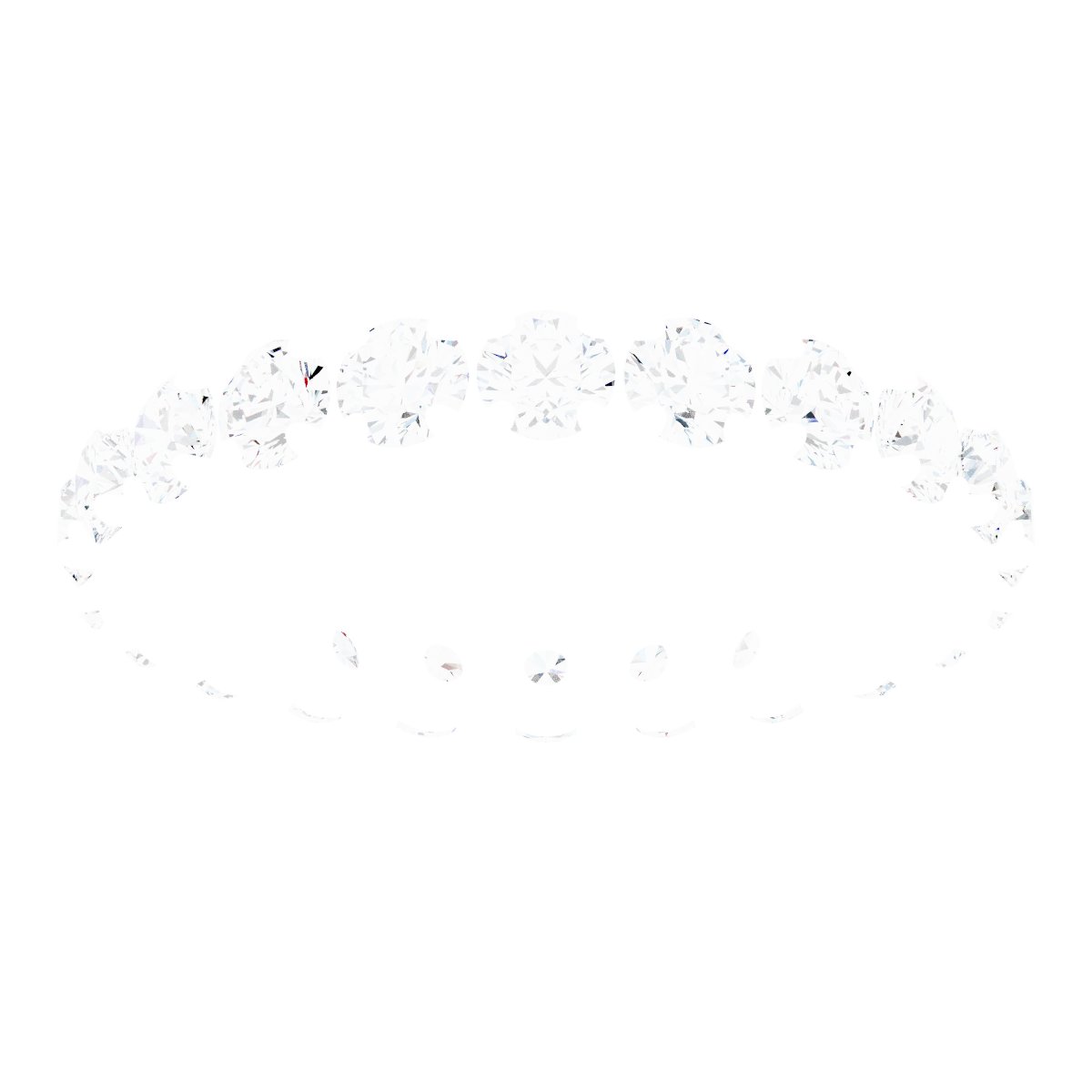 14K White 1 3/8 CTW Natural Diamond Eternity Band Size 7-3