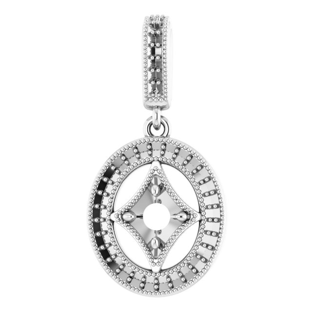 1/3 CTW Natural Diamond Pendant – 14K White Gold