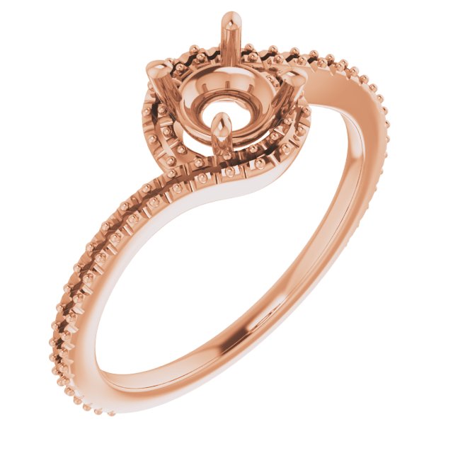 Halo-Style Bypass Engagement Ring