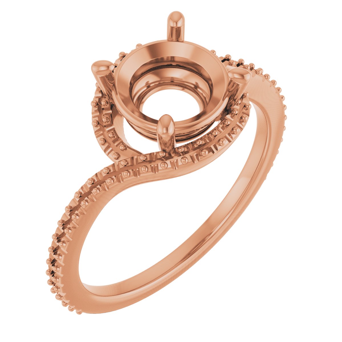 Halo-Style Bypass Engagement Ring