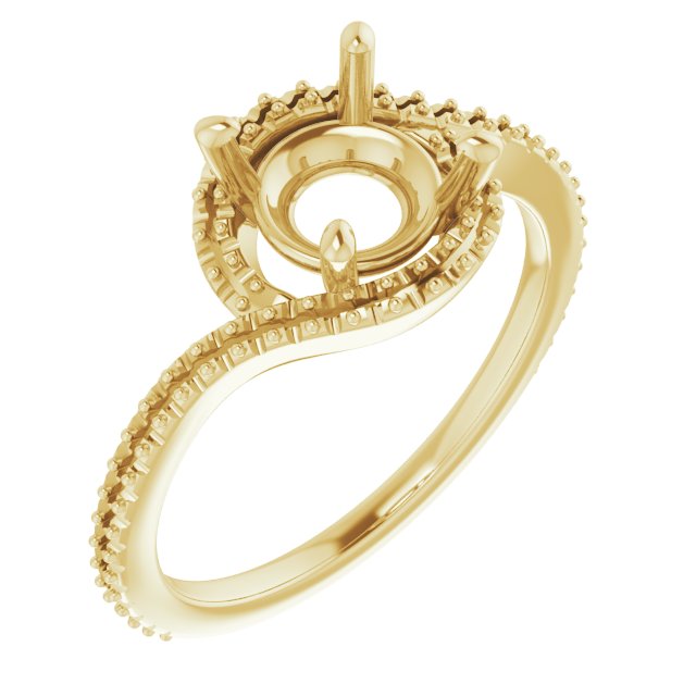 Halo-Style Bypass Engagement Ring