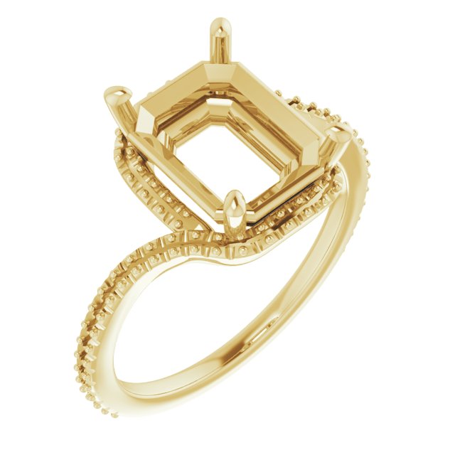 Halo-Style Bypass Engagement Ring