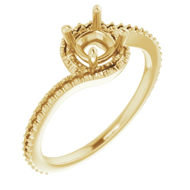 Halo-Style Bypass Engagement Ring